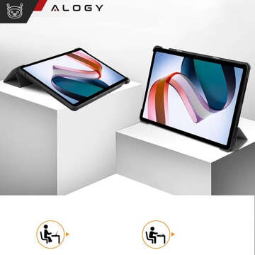 Etui do Xiaomi Redmi Pad SE 2023 11" Smart Case Cover z klapką obudowa futerał pokrowiec Alogy Szare