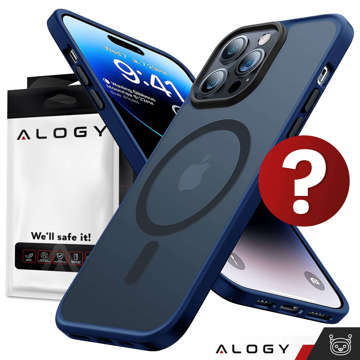 Etui do iPhone 14 Pro MagSafe Case obudowa ochronna Alogy Ring pancerne na telefon matowe Granatowe