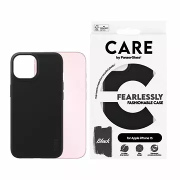 Etui do iPhone 15 CARE by PanzerGlass Fearlessly Fashionable Black