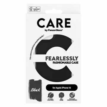 Etui do iPhone 15 CARE by PanzerGlass Fearlessly Fashionable Black