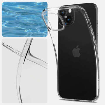 Etui do iPhone 15 Plus Spigen Liquid Crystal Case obudowa ochronna na telefon przezroczyste Clear + Szkło