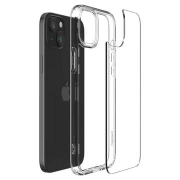 Etui do iPhone 15 Plus Spigen Ultra Hybrid Case obudowa plecki przezroczyste Crystal Clear + Szkło