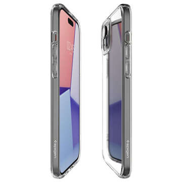 Etui do iPhone 15 Plus Spigen Ultra Hybrid Case obudowa plecki przezroczyste Crystal Clear + Szkło