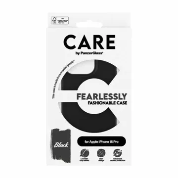 Etui do iPhone 15 Pro CARE by PanzerGlass Fearlessly Fashionable Black