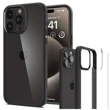 Etui do iPhone 15 Pro Max Spigen Ultra Hybrid Case obudowa plecki Matte Black