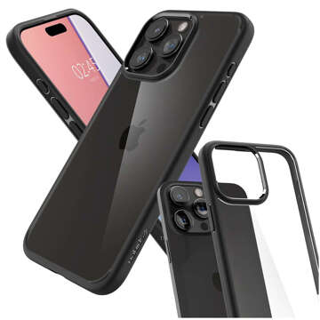 Etui do iPhone 15 Pro Max Spigen Ultra Hybrid Case obudowa plecki Matte Black + Szkło