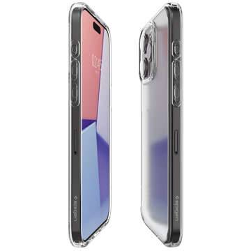 Etui do iPhone 15 Pro Max Spigen Ultra Hybrid Case obudowa plecki matowe przezroczyste Frost Clear