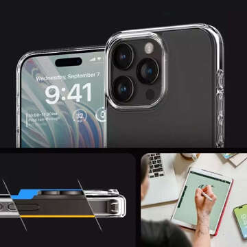 Etui do iPhone 15 Pro Max Spigen Ultra Hybrid Case obudowa plecki matowe przezroczyste Frost Clear