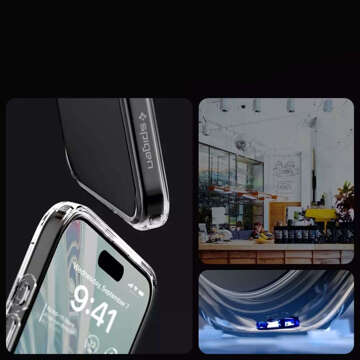 Etui do iPhone 15 Pro Max Spigen Ultra Hybrid Case obudowa plecki matowe przezroczyste Frost Clear