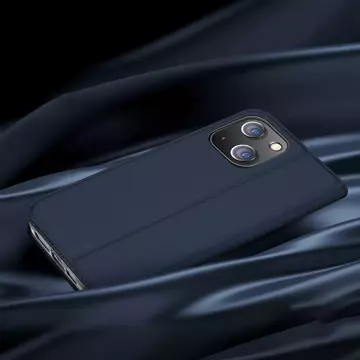 Etui do iPhone 15 pokrowiec z klapką i portfelem Dux Ducis Skin Pro - niebieskie