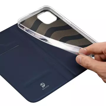 Etui do iPhone 15 pokrowiec z klapką i portfelem Dux Ducis Skin Pro - niebieskie