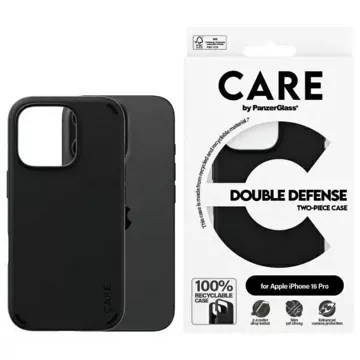 Etui do iPhone 16 Pro CARE by PanzerGlass Double Defense Black