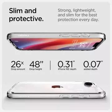 Etui do iPhone 16e Spigen Ultra Hybrid Crystal Clear