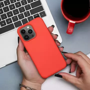 Etui futerał SILICONE do Apple iPhone 15 Pro Max brzoskwiniowy