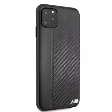 Etui hardcase BMW BMHCN65MCARBK do Apple iPhone 11 Pro Max czarny/black PU Carbon