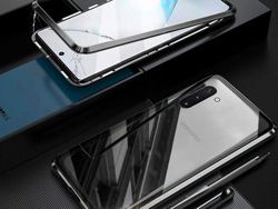 Etui magnetyczne szklane Dr.Fit dwustronne do Galaxy Note 10 Czarne