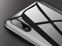 Etui magnetyczne szklane Dr.Fit dwustronne do Galaxy Note 10 Srebrne
