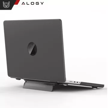 Etui matowe z podstawką Alogy ProStand™ obudowa do MacBook Air 13.3" (A1932/A2179/A2337) Czarne