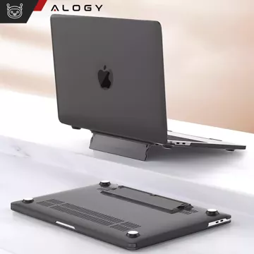 Etui matowe z podstawką Alogy ProStand™ obudowa do MacBook Air 13.3" (A1932/A2179/A2337) Czarne