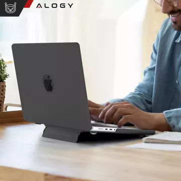 Etui matowe z podstawką Alogy ProStand™ obudowa do MacBook Air 13.3" (A1932/A2179/A2337) Czarne