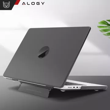 Etui matowe z podstawką Alogy ProStand™ obudowa do MacBook Air 13.3" (A1932/A2179/A2337) Czarne