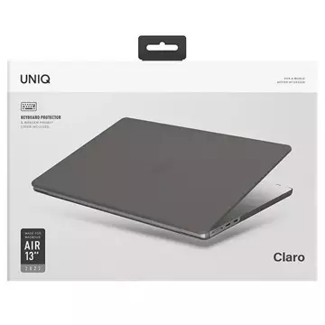 Etui na laptopa UNIQ Claro do MacBook Air 13 (2022) szary/smoke grey