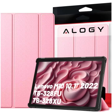 Etui na tablet Lenovo Tab M10 3gen 3 GEN 10.1 2022 TB328FU TB328XU obudowa Case Alogy Book Cover Różowe