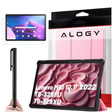 Etui na tablet Lenovo Tab M10 3gen 3 GEN 10.1 2022 TB328FU TB328XU obudowa Case Alogy Book Cover Różowe