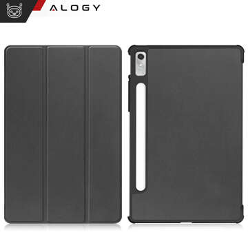 Etui na tablet Lenovo Tab P11 Pro 2 Gen 11.2 TB-132FU TB-132XU obudowa Case Alogy Book Cover Czarne + Szkło