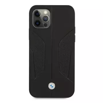 Etui na telefon BMW BMHCP12LRSCSK do Apple iPhone 12 Pro Max 6,7" czarny/black hardcase Leather Perforate Sides