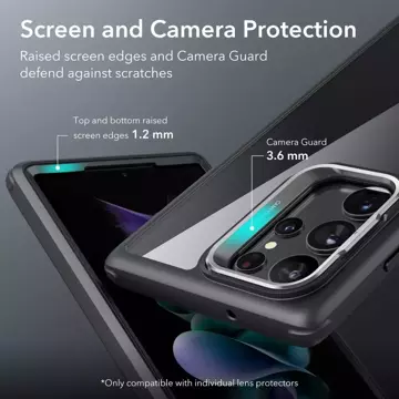 Etui na telefon ESR Shock Armor KickStand Case do Samsung Galaxy S23 Ultra Clear/Black