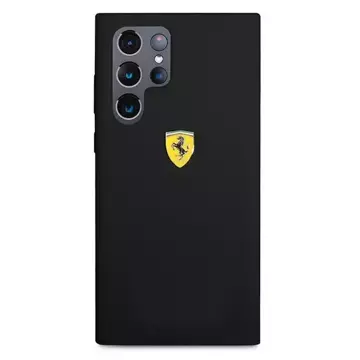 Etui na telefon Ferrari Hardcase do Samsung Galaxy S22 Ultra czarny/black hardcase On Track Silicone