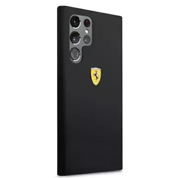 Etui na telefon Ferrari Hardcase do Samsung Galaxy S22 Ultra czarny/black hardcase On Track Silicone