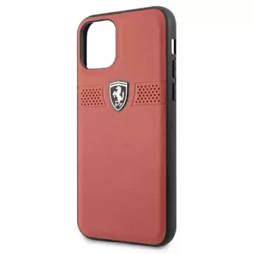 Etui na telefon Ferrari iPhone 11 Pro 5,8" czerwony/red hardcase Off Track Leather