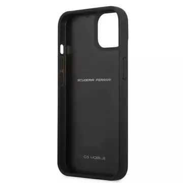 Etui na telefon Ferrari iPhone 13 mini 5,4" czarny/black hardcase On Track Real Carbon  