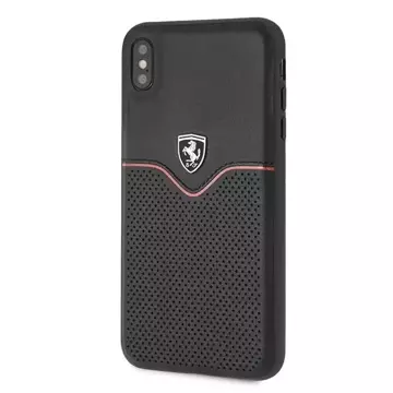 Etui na telefon Ferrari iPhone Xs Max black/czarny Off Track Victory