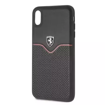 Etui na telefon Ferrari iPhone Xs Max black/czarny Off Track Victory