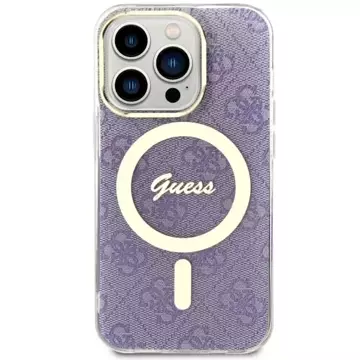 Etui na telefon Guess GUHMP14LH4STU do Apple iPhone 14 Pro 6.1" purpurowy/purple hardcase 4G MagSafe