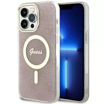 Etui na telefon Guess GUHMP14XH4STP do Apple iPhone 14 Pro Max 6,7" różowy/pink hardcase 4G MagSafe