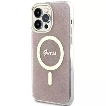 Etui na telefon Guess GUHMP14XH4STP do Apple iPhone 14 Pro Max 6,7" różowy/pink hardcase 4G MagSafe