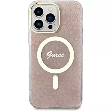 Etui na telefon Guess GUHMP14XH4STP do Apple iPhone 14 Pro Max 6,7" różowy/pink hardcase 4G MagSafe