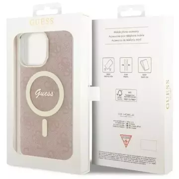 Etui na telefon Guess GUHMP14XH4STP do Apple iPhone 14 Pro Max 6,7" różowy/pink hardcase 4G MagSafe