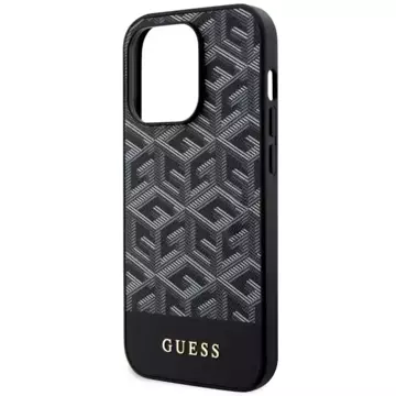 Etui na telefon Guess GUHMP14XHGCFSEK do Apple iPhone 14 Pro Max 6,7" czarny/black hardcase GCube Stripes MagSafe