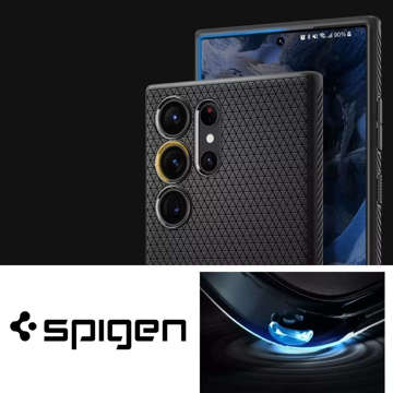 Etui na telefon Spigen Liquid Air obudowa ochronna do Samsung Galaxy S23 Ultra Matte Black
