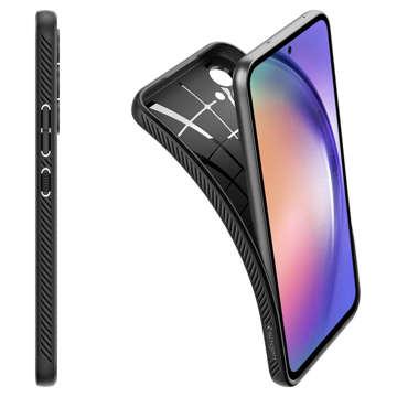 Etui na telefon Spigen Liquid Air obudowa pancerne do Samsung Galaxy A54 5G Matte Black + Szkło