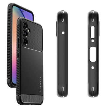 Etui na telefon Spigen Rugged Armor obudowa ochronna do Samsung Galaxy A54 5G Matte Black + Szkło