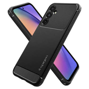 Etui na telefon Spigen Rugged Armor obudowa ochronna do Samsung Galaxy A54 5G Matte Black + Szkło