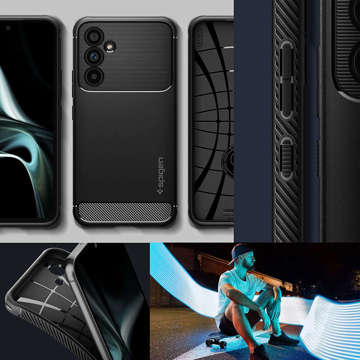 Etui na telefon Spigen Rugged Armor obudowa ochronna do Samsung Galaxy A54 5G Matte Black + Szkło