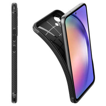 Etui na telefon Spigen Rugged Armor obudowa ochronna do Samsung Galaxy A54 5G Matte Black + Szkło