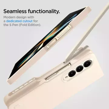 Etui na telefon Spigen Thin Fit Pen do Samsung Galaxy Z Fold 4 Pearled Ivory